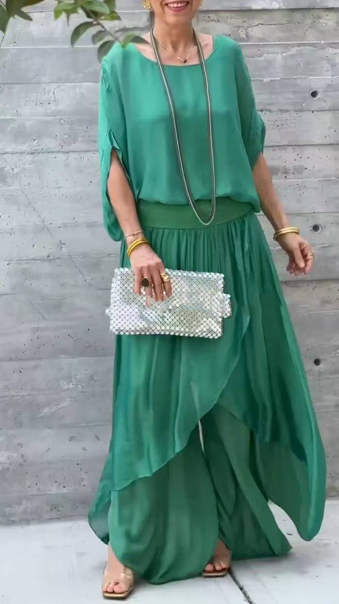 Traje de dos piezas de gasa