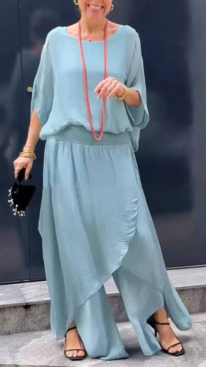 Traje de dos piezas de gasa