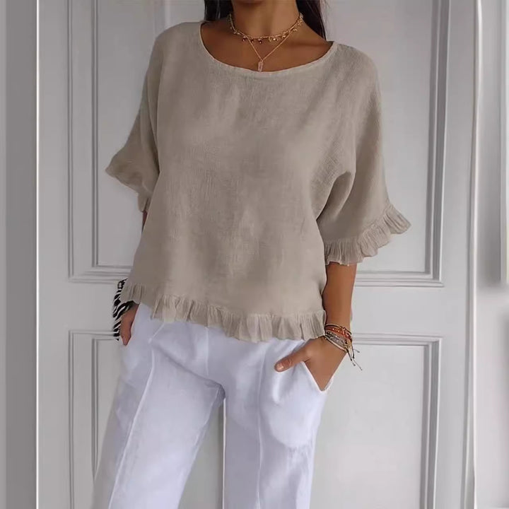 Blusa vaporosa con volantes