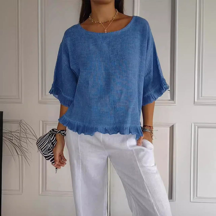 Blusa vaporosa con volantes