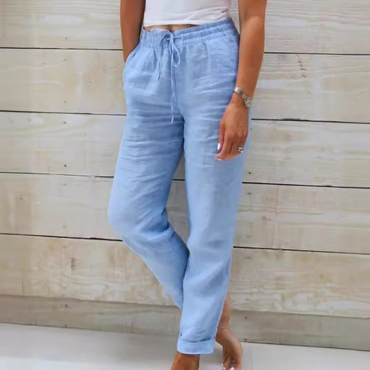Pantalones informales con pernera recta
