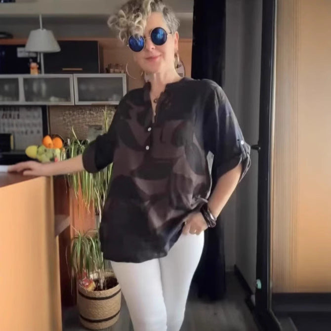 Blusa con cuello suelto