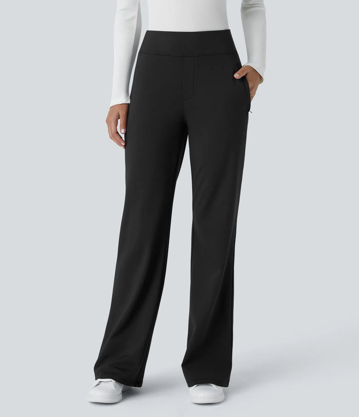 Pantalones acampanados Halara Flex™ con cremallera lateral