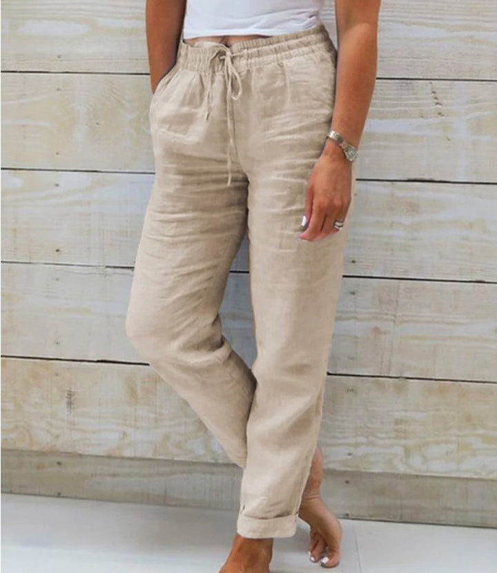 Pantalones informales con pernera recta