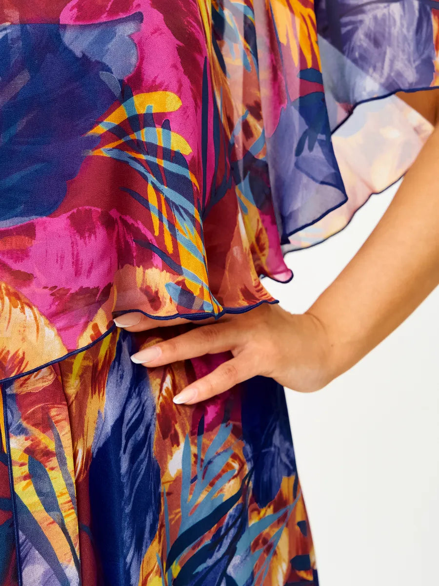 Vestido cómodo de gasa