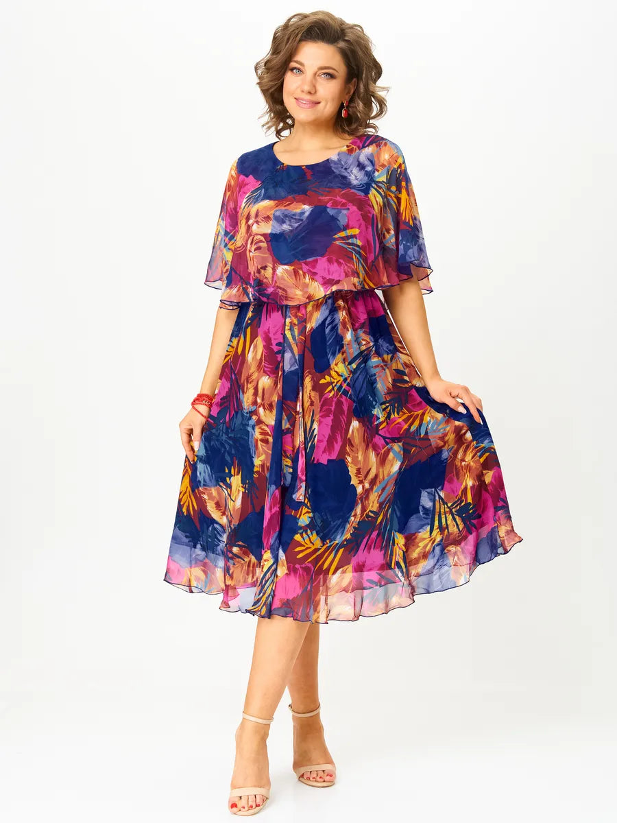 Vestido cómodo de gasa