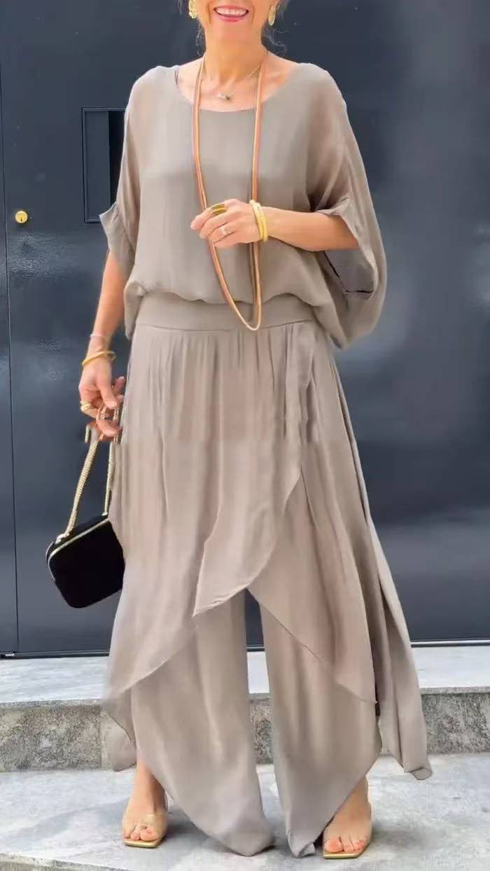 Traje de dos piezas de gasa