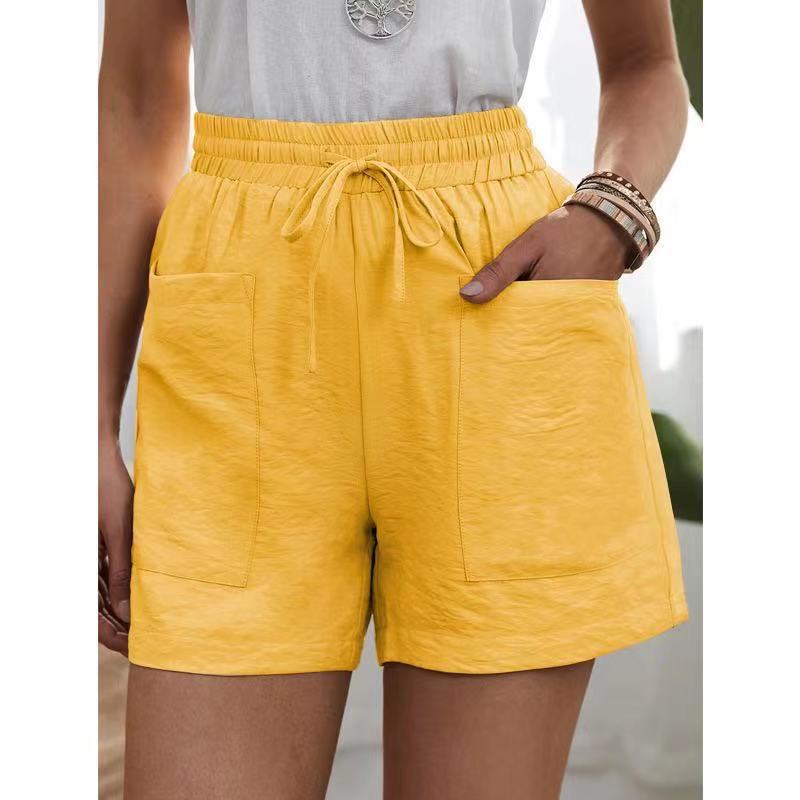 Pantalones cortos de mezcla de lino Effortless
