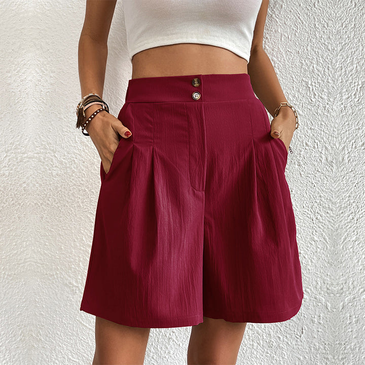 Cómodos pantalones cortos de cintura alta