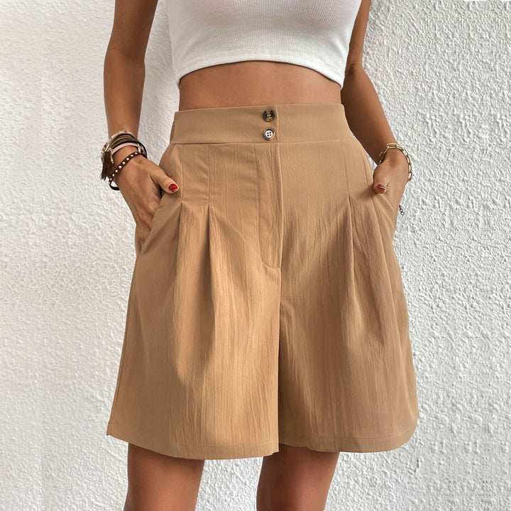 Cómodos pantalones cortos de cintura alta