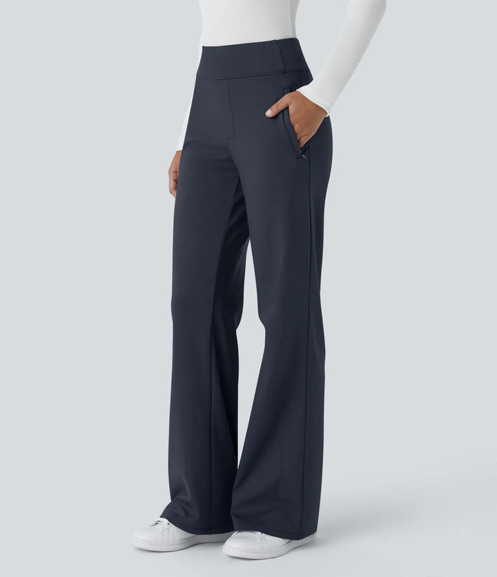 Pantalones acampanados Halara Flex™ con cremallera lateral