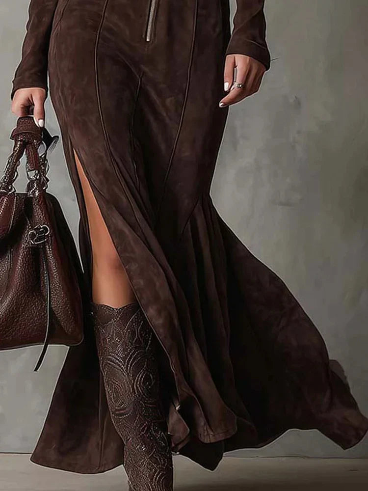 Ilenia – Vestido largo vintage con cremallera
