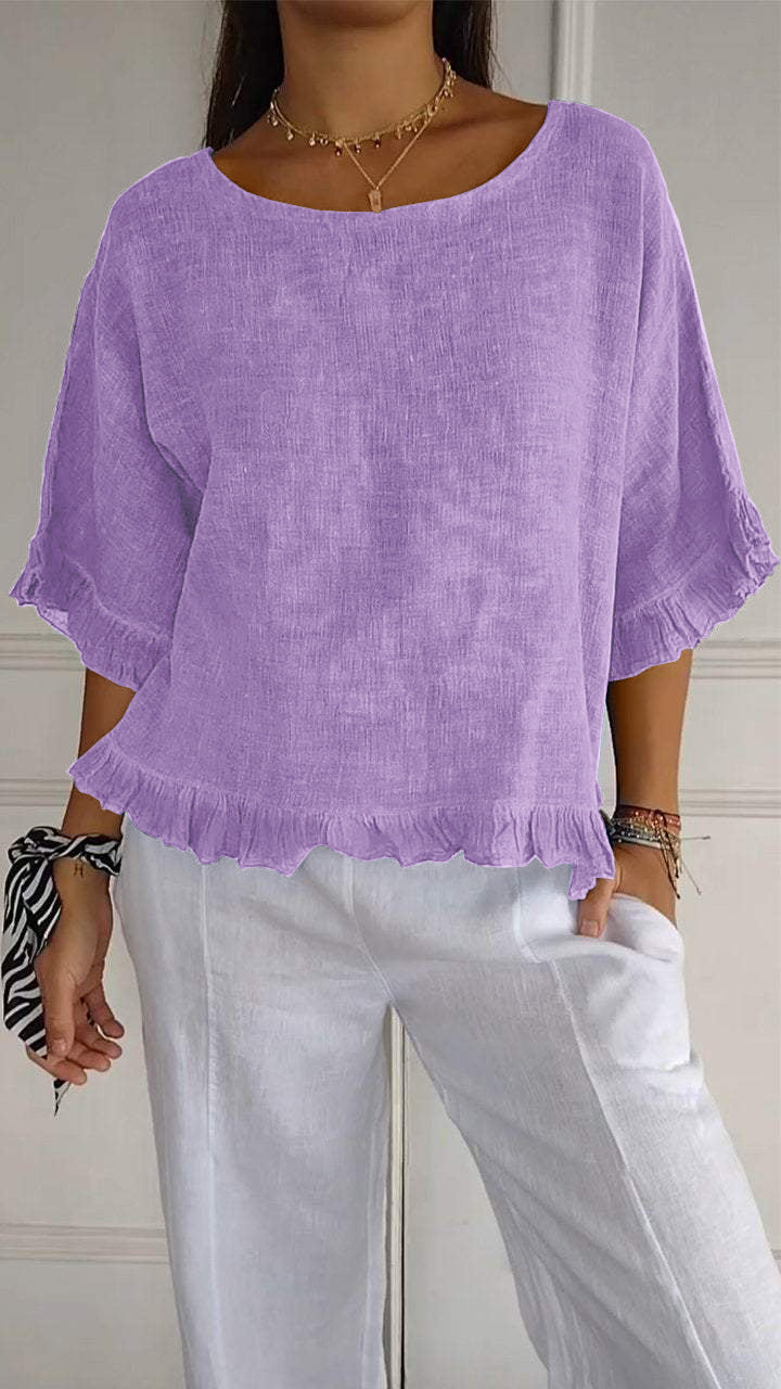 Blusa vaporosa con volantes