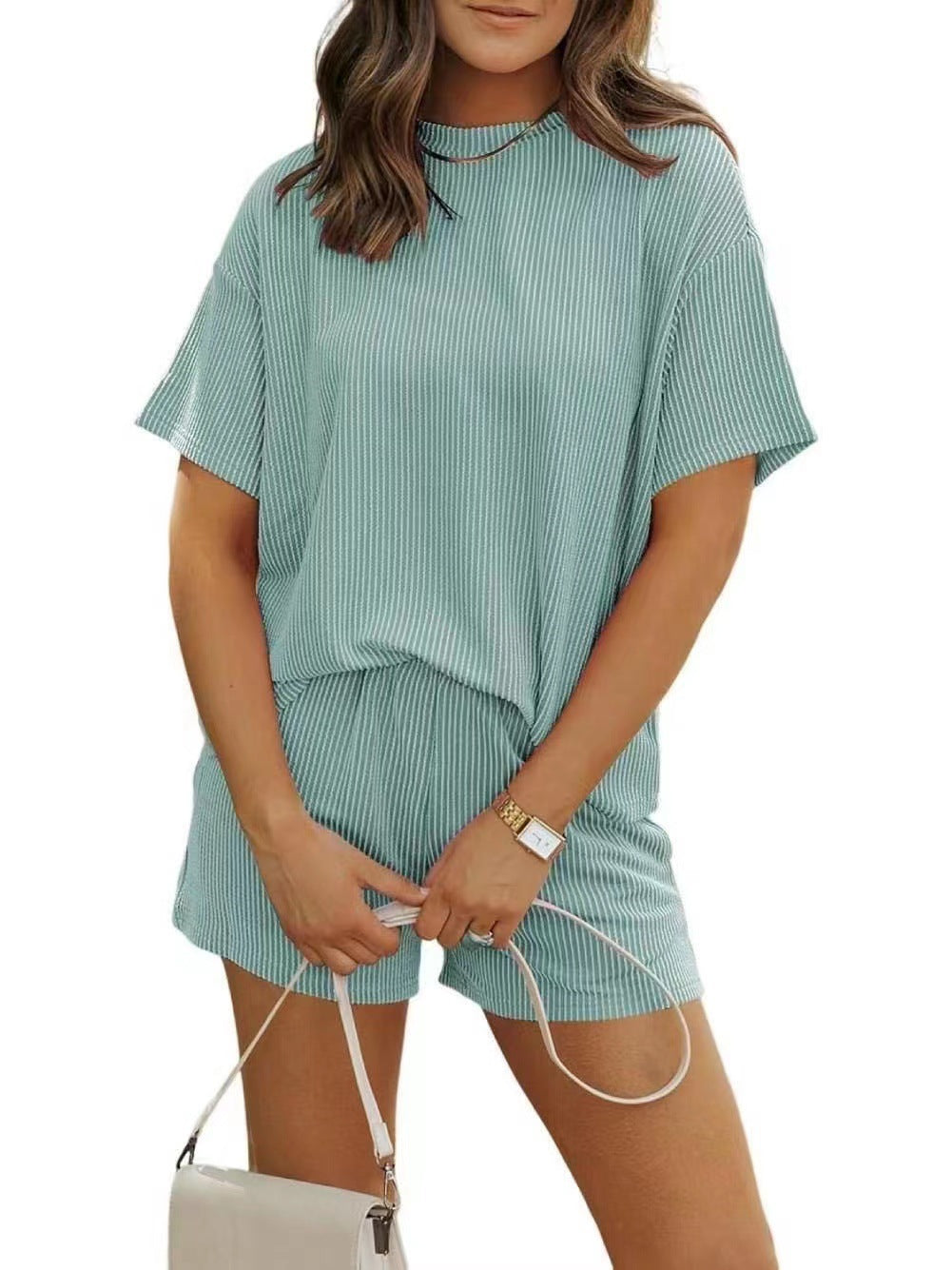 Elegante conjunto acanalado