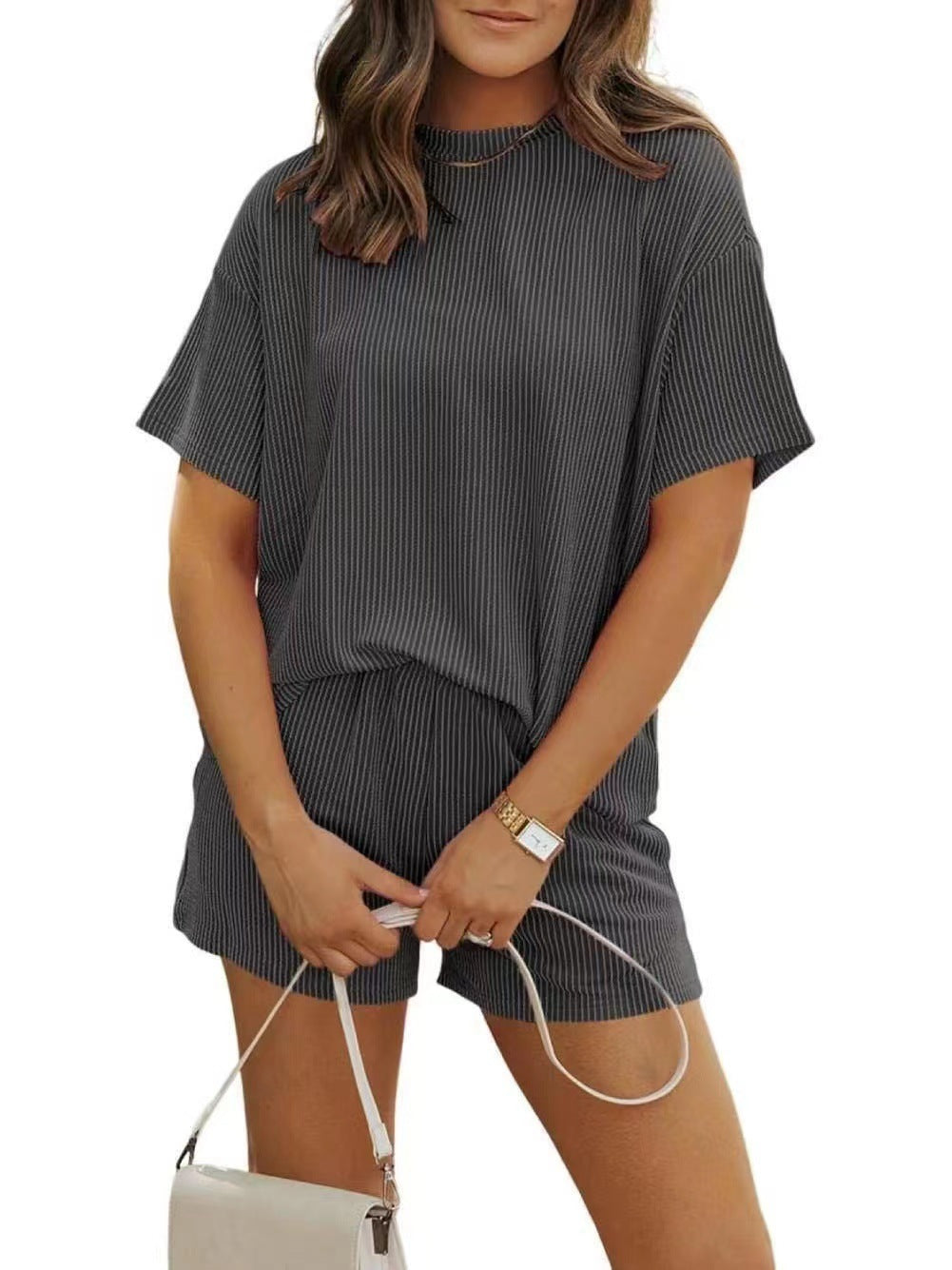 Elegante conjunto acanalado