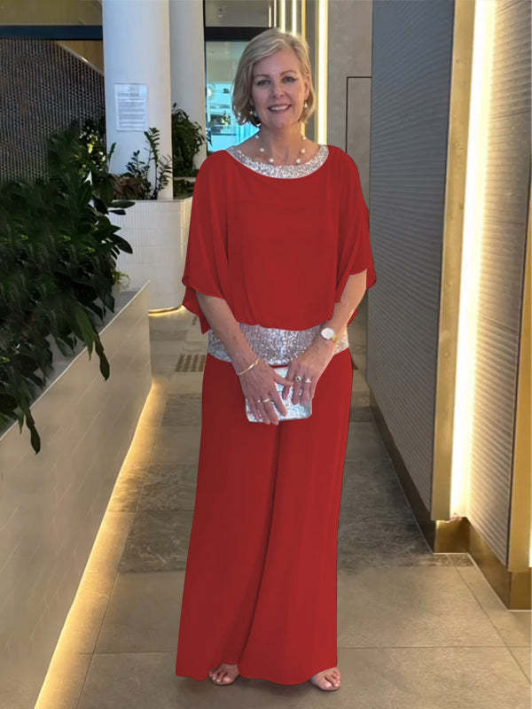 Conjunto de dos piezas con detalles brillantes