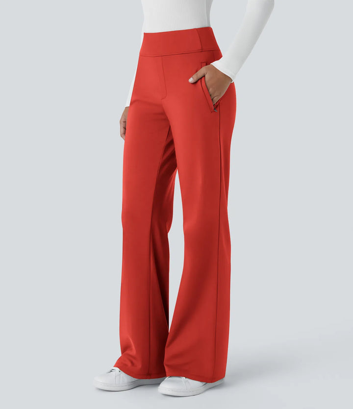 Pantalones acampanados Halara Flex™ con cremallera lateral
