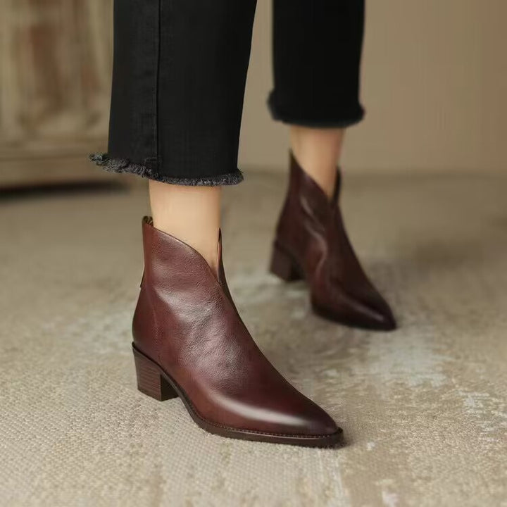 Camille | Botines de Lujo con Tacón Bajo