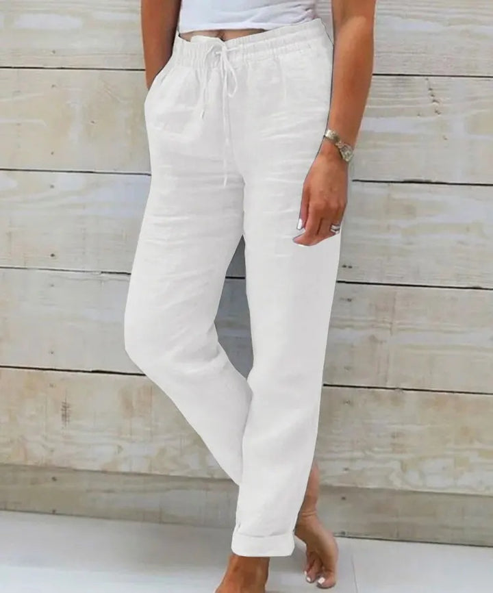 Pantalones informales con pernera recta