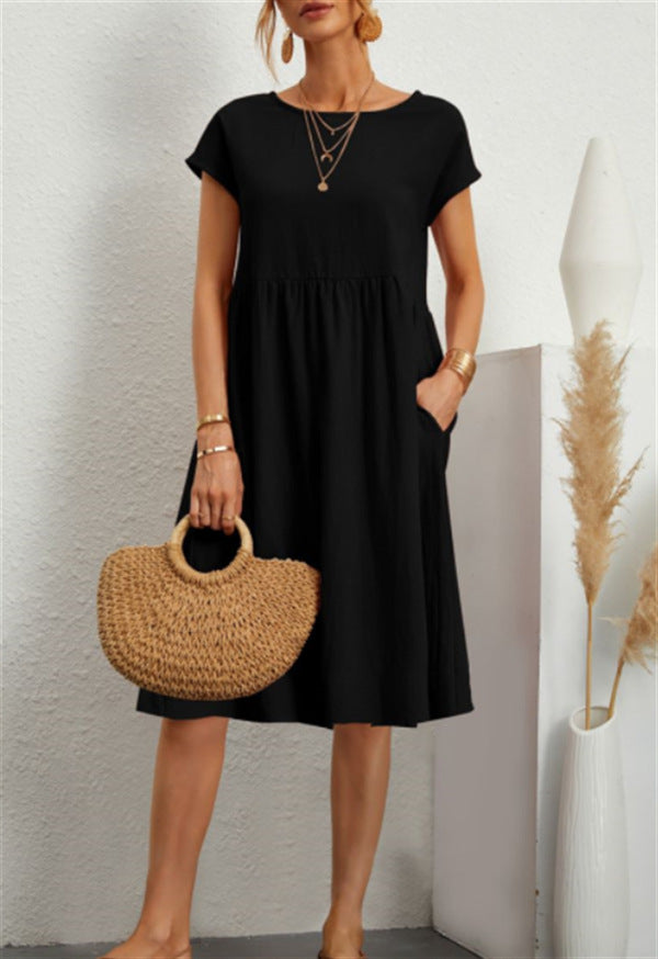 Elora™ | Vestido Holgado de Lino Natural