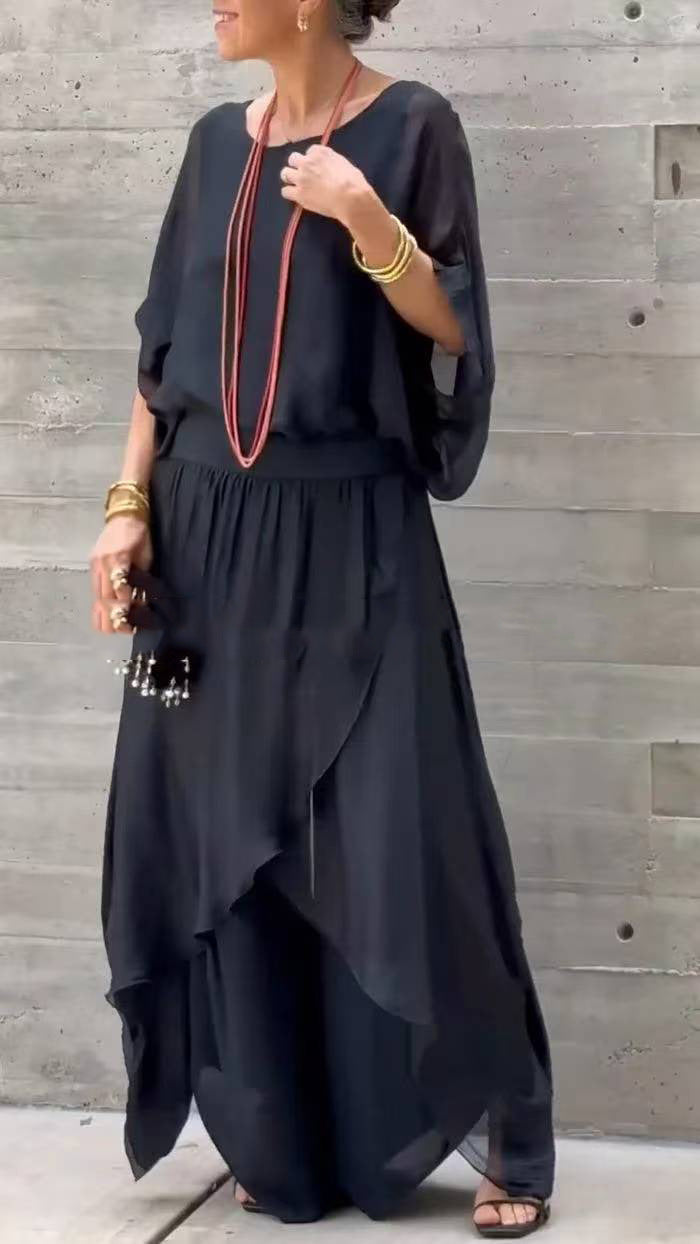 Traje de dos piezas de gasa
