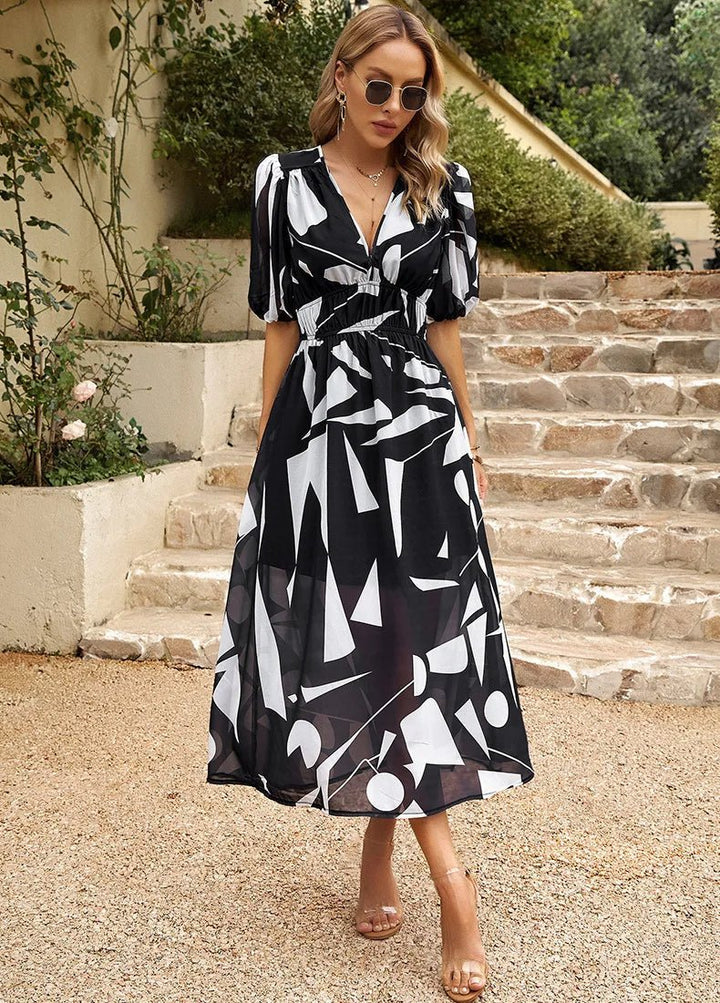 Vestido vaporoso estampado