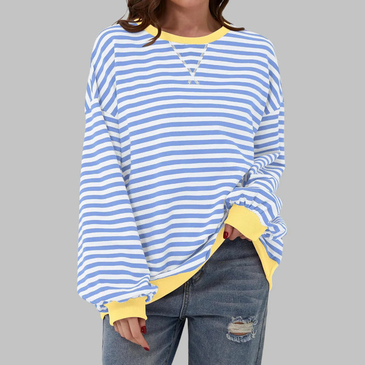 Luna™ | Sudadera casual de manga larga con rayas