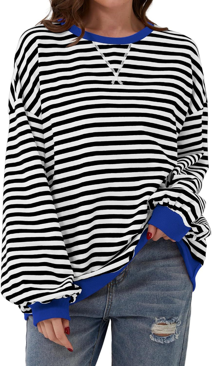 Luna™ | Sudadera casual de manga larga con rayas