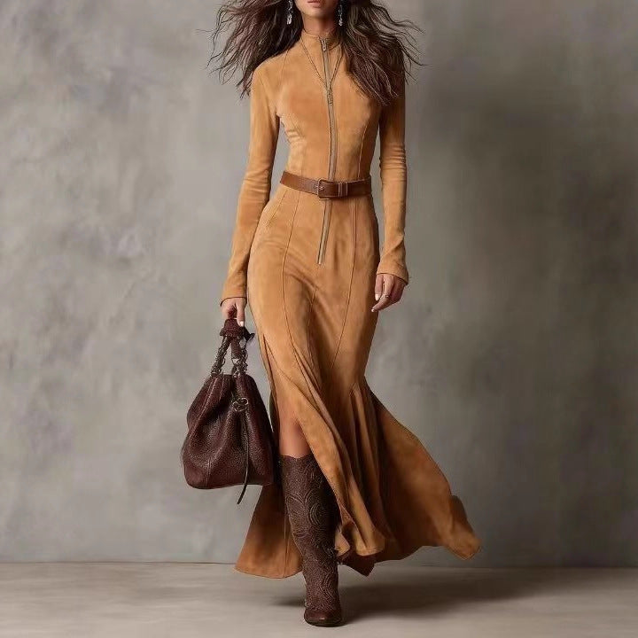 Ilenia – Vestido largo vintage con cremallera