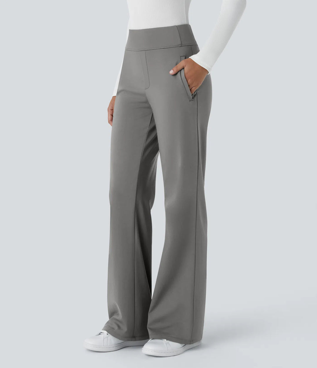 Pantalones acampanados Halara Flex™ con cremallera lateral