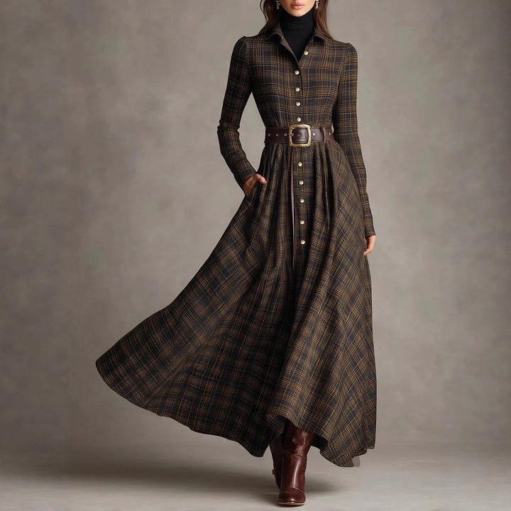 Elena™ | Vestido maxi de estilo vintage con botones elegantes