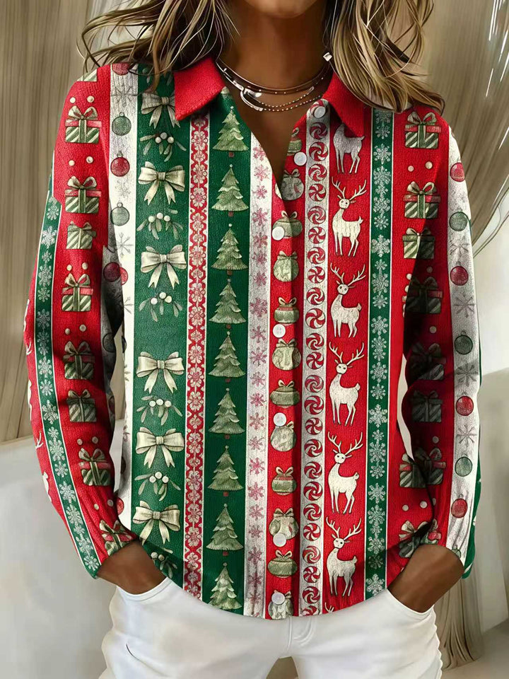 María™| Blusa navideña de punto con diseño elegante
