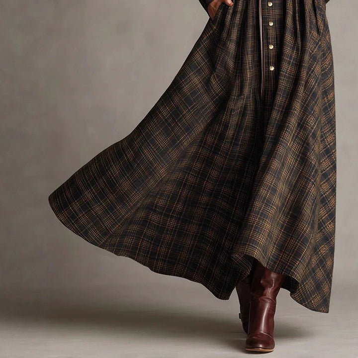 Elena™ | Vestido maxi de estilo vintage con botones elegantes