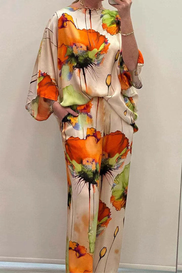 Colorido conjunto de dos piezas con estampado