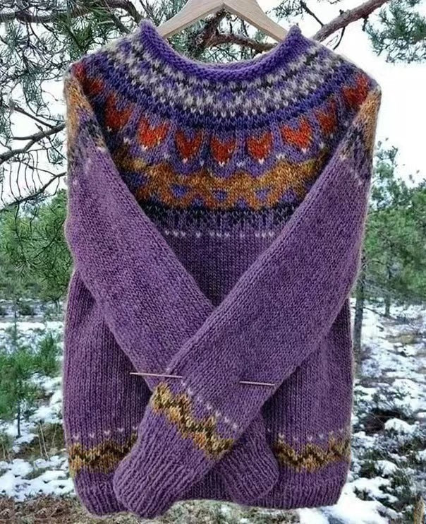 Madeline™ | Warm Sweater with a Classic Woven Pattern