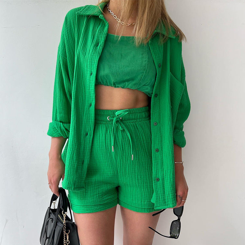 Traje de dos piezas de algodón