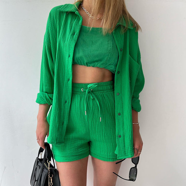 Traje de dos piezas de algodón