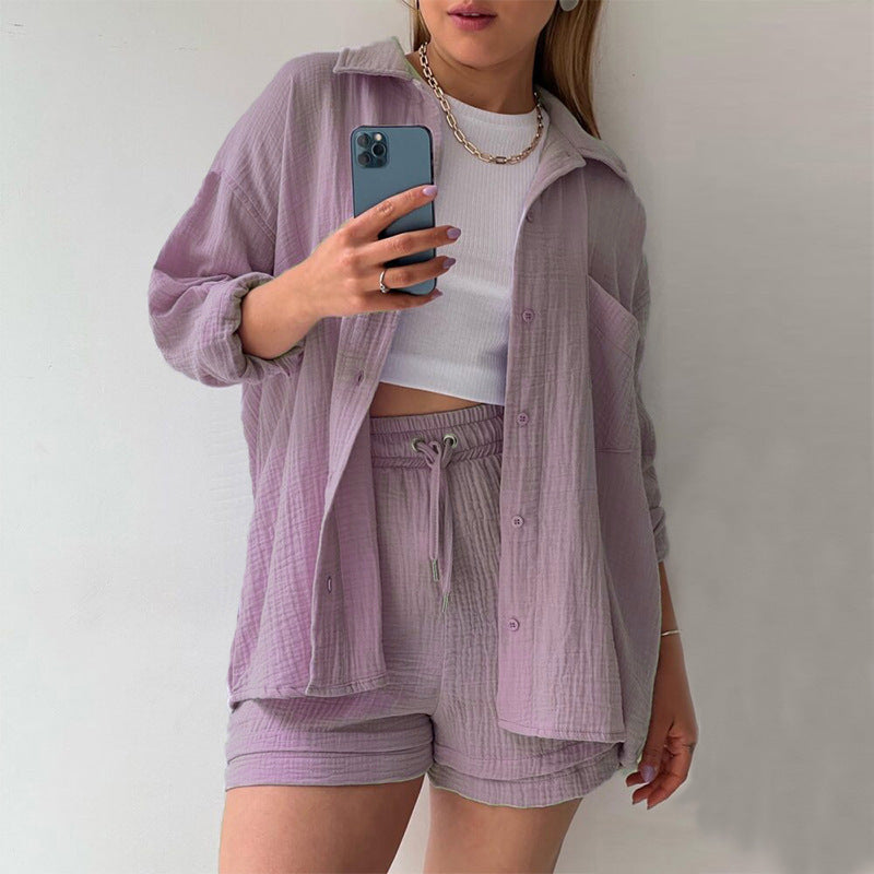 Traje de dos piezas de algodón