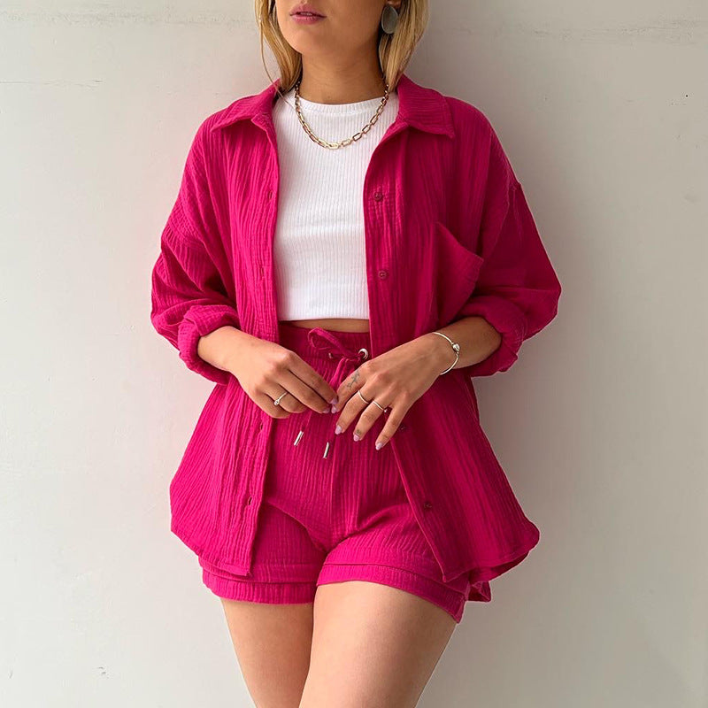 Traje de dos piezas de algodón