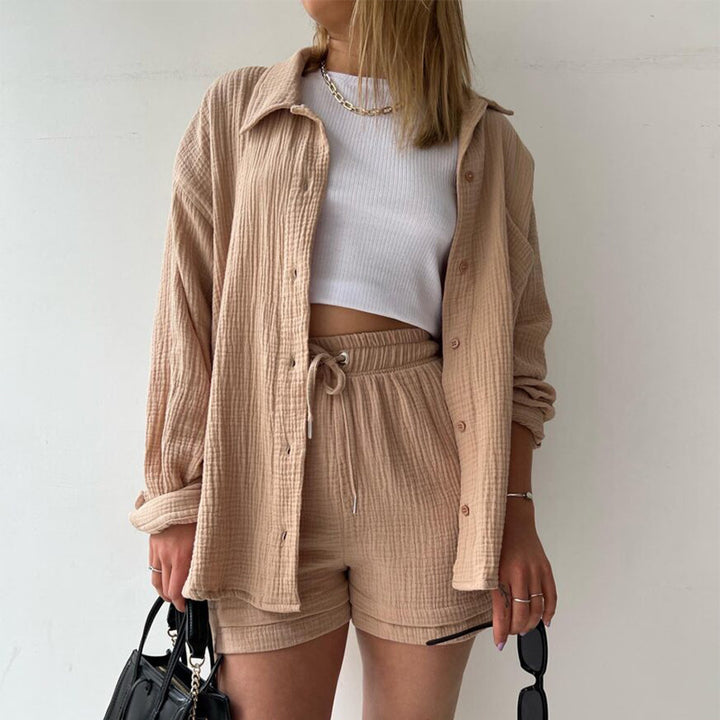 Traje de dos piezas de algodón