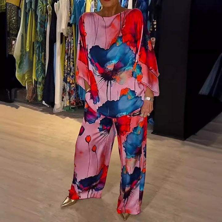 Colorido conjunto de dos piezas con estampado