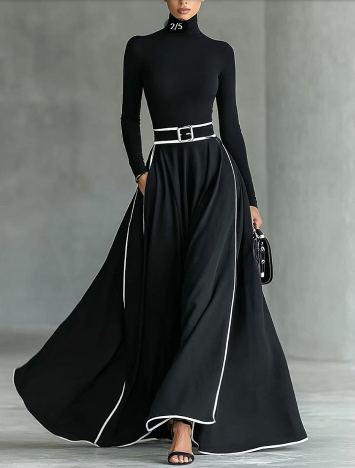 Valeria™ | Vestido de manga larga con elegante cinturón