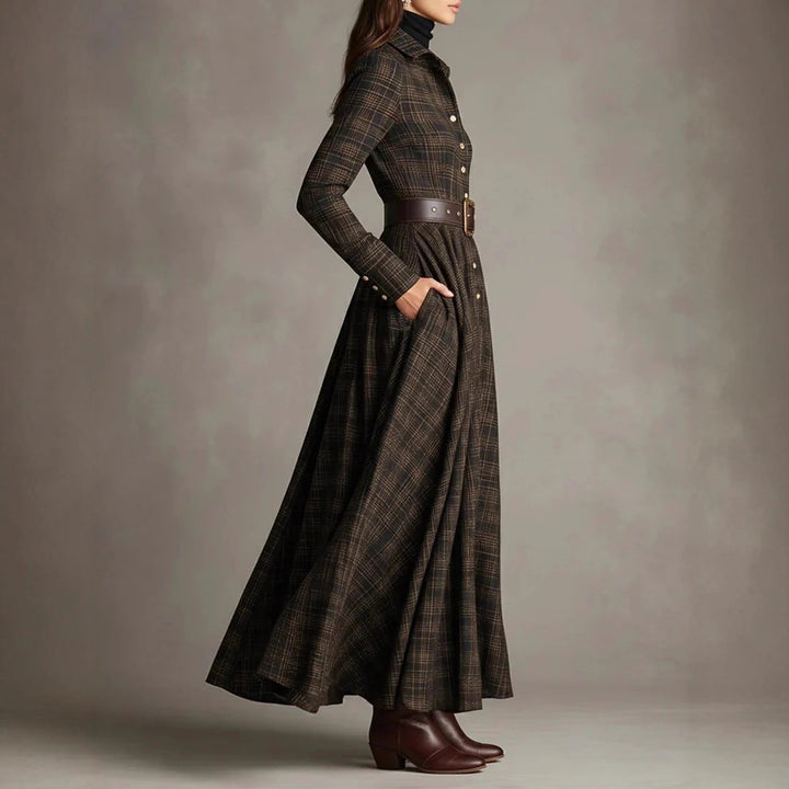 Elena™ | Vestido maxi de estilo vintage con botones elegantes